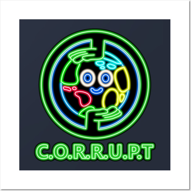 CORRUPT Logo Neon Sign from The Amazing World of Gumball Wall Art by gkillerb